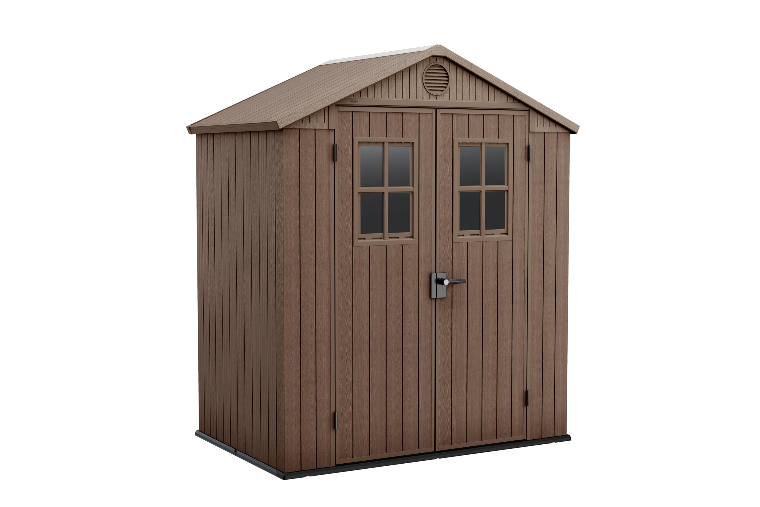 Keter Darwin 6 x 4 Gartenhaus, Holzoptik, Braun, 190 x 122 x 221 H cm