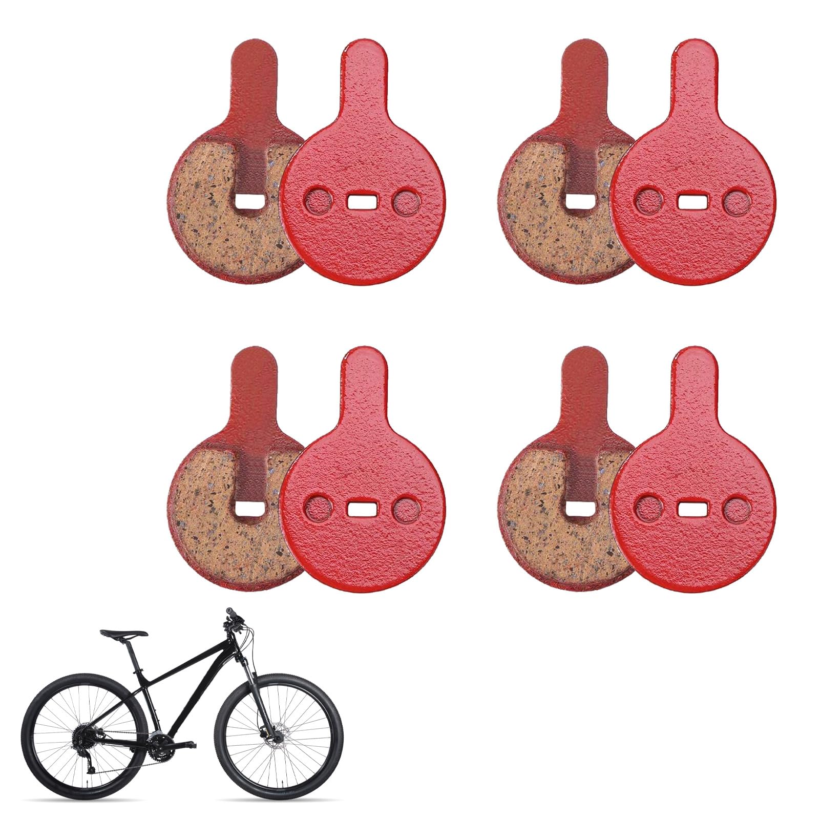 4 Paires De Plaquettes De Frein Vélo Et Scooter Électrique - Semi-Métalliques, Silencieuses, Haute Résistance (1.8x1.7 Cm)