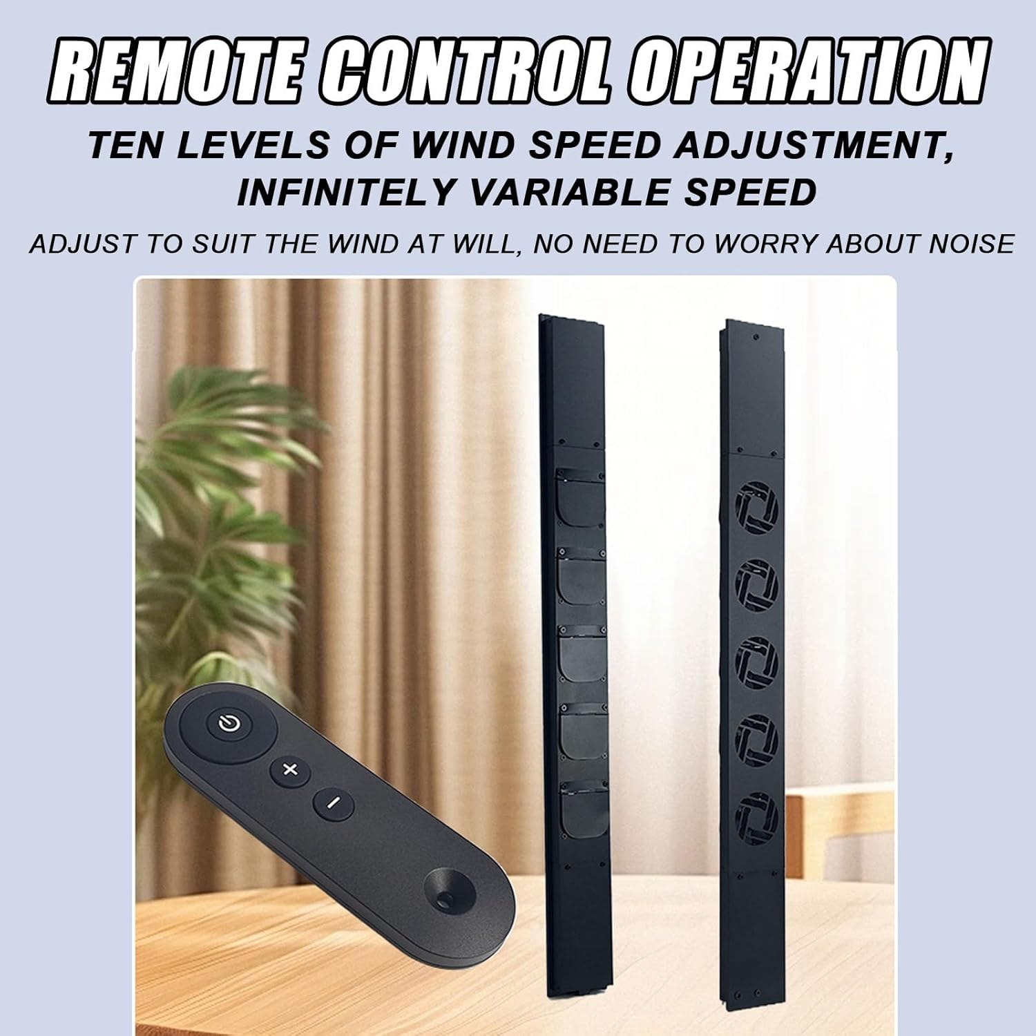 Window Exhaust Fan, Home Window Exhaust Fan, 6 Air Outlets (4 Air Intakes + 2 Exhausts), 10-wind Speed Adjustment, Retractable 80-144cm Optional, for Home, Kitchen, Bedroom & Office