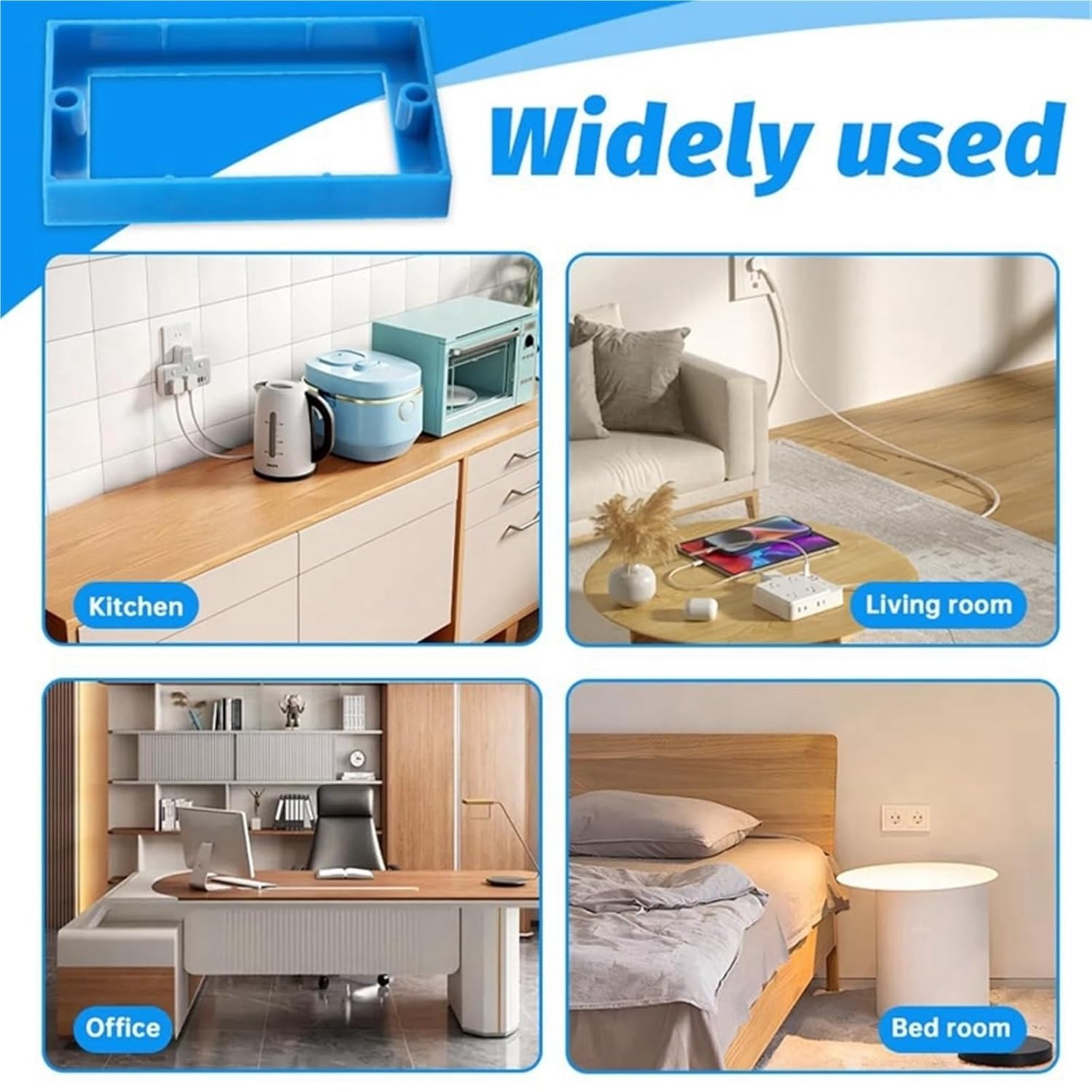 6Pcs 1/2Inch Single Gang Receptacle Outlet Box Extenders, with Screws, Electrical Extender