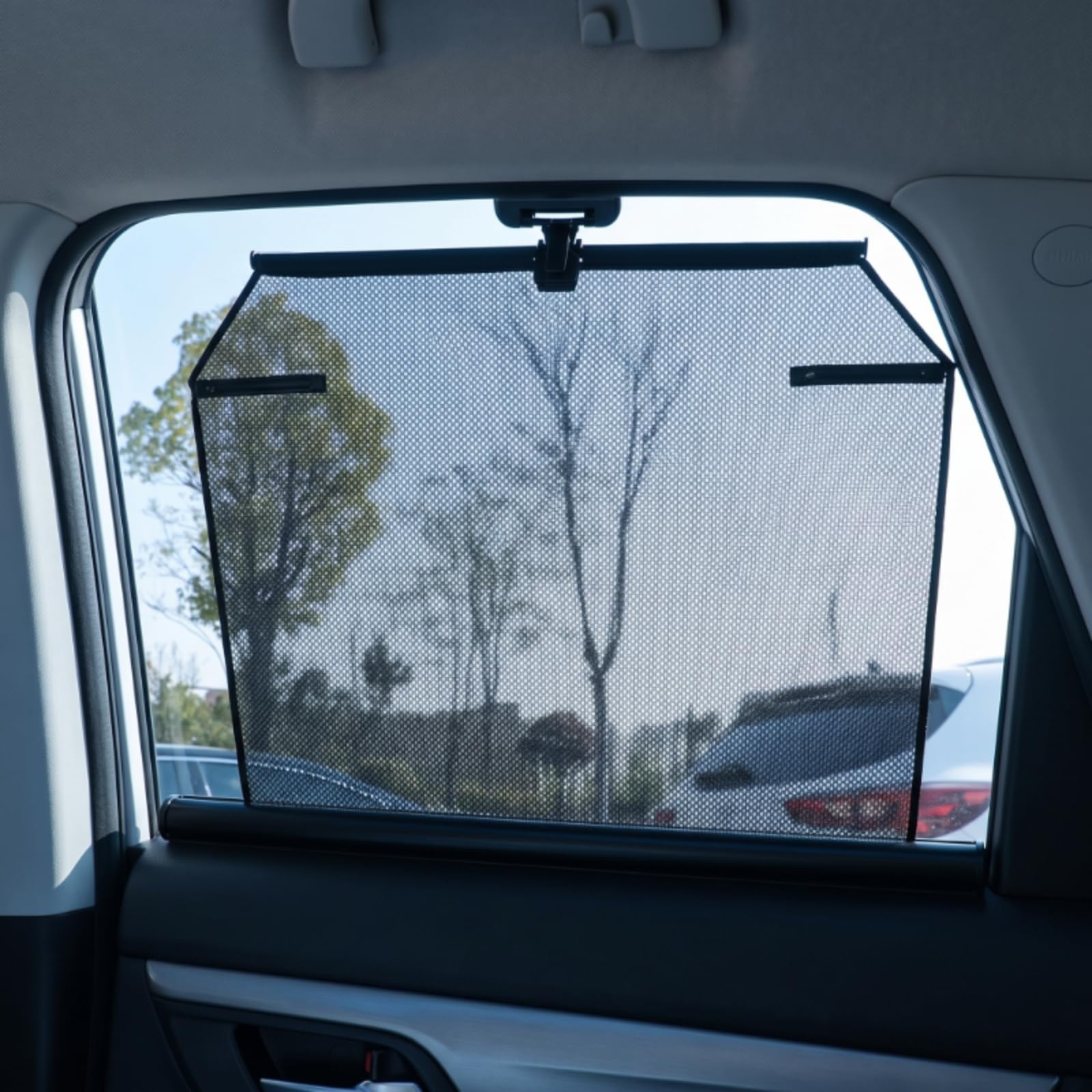 Cortina para Ventana de Coche Automática Elevable Parasol Retráctil Cortina Lateral Protector Térmico Mecanismo de Suave en Poliéster y Tubo, Copiloto, Lado Derecho, 1 Pieza