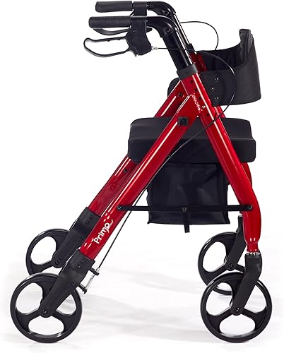 Vista 7 de Comodità Prima - Andador especial con asiento, andador con ruedas para adultos y personas mayores, asiento ortopédico de 16 pulgadas de ancho y 4