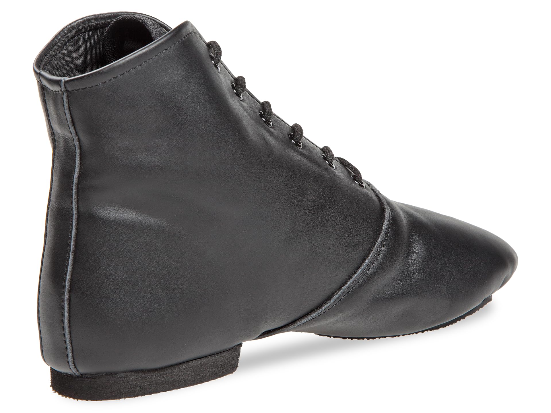 Diamant Step Gardestiefel 6-Loch Unisex Gardeschuhe Geteilte Sohle schwarz Leder