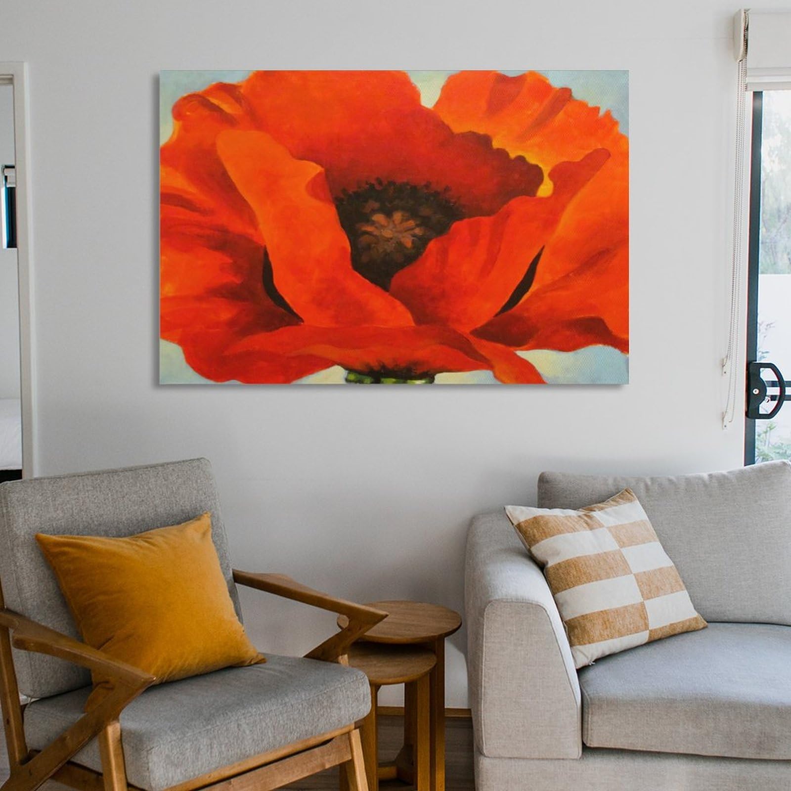 Georgia O'Keeffe - Red Poppy, With Friendship Quote (1987