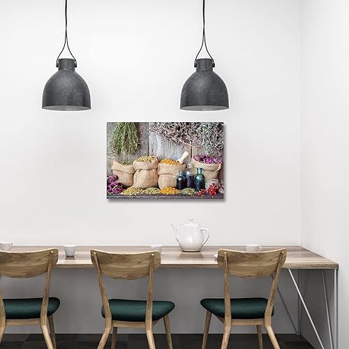 Vista 358 de Arte de decoración de pared para comedor, cocina, cocina, comedor, especias, verduras, cocina, comedor, decoración de pared, pintura artística