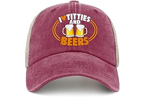 I Love Titties and Beer Hat: Vintage Drink Dad Hat for Women...