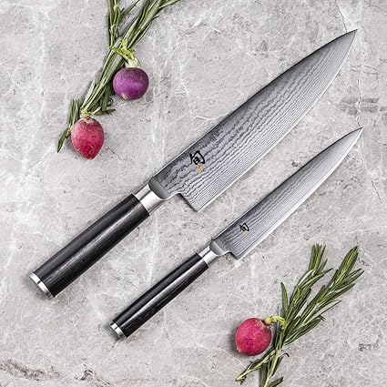 Kai Shun Classic Kitchen Knife_Pack of 2- Chef Knife-7.8 Inch & Utility knife-5.9 Inch