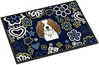 Vista 19 de Caroline's Treasures BB1449JMAT - Tapete de bienvenida de carlino negro, 24 x 36 pulgadas, tapete azul para puerta delantera, para interiores