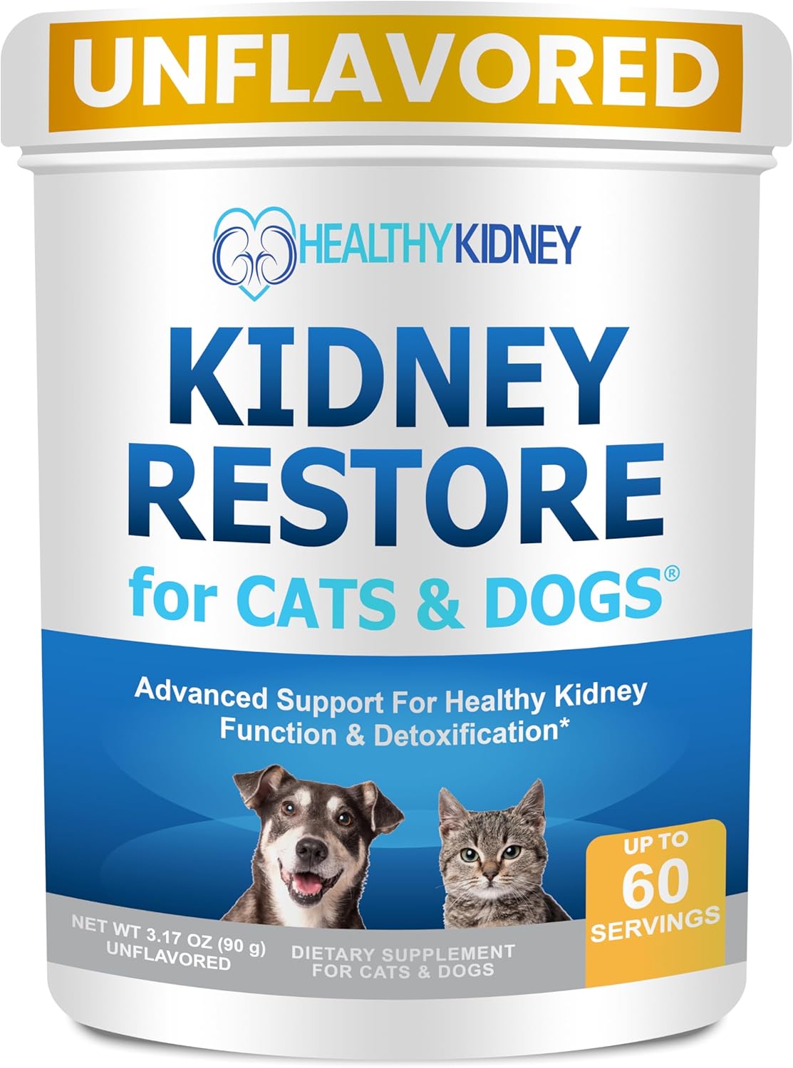 Kidney Restore Cats & Dogs Unflavored for Supporting Normal Kidney Function, Creatinine, Pet Renal Kidney Health Supplement Felines Canines