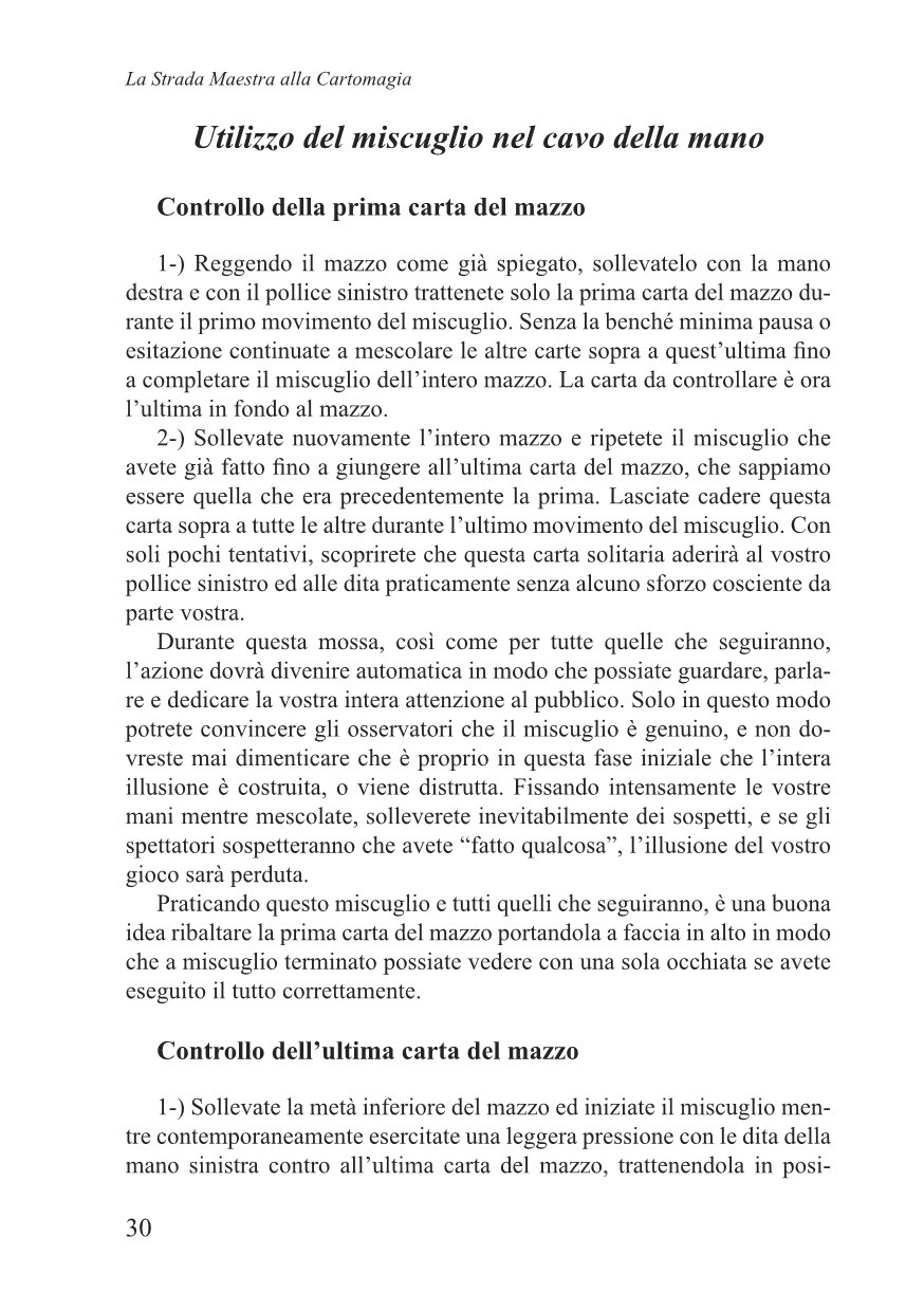 La strada maestra alla cartomagia