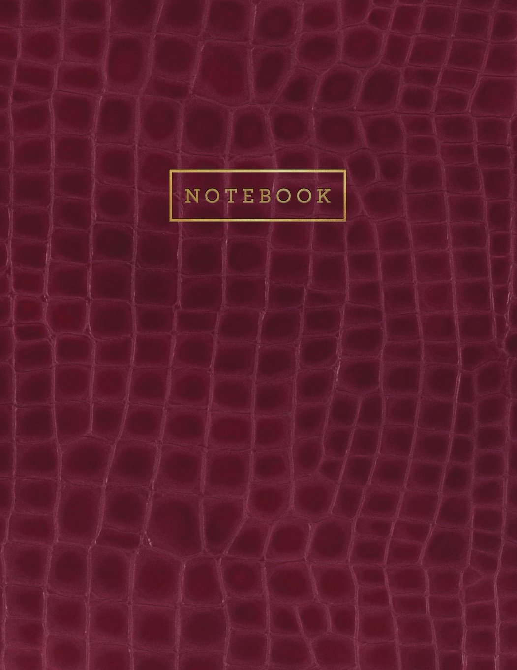 Notebook: Deep Purple Alligator Skin Style - Embossed Style Lettering - Softcover | 150 College-ruled Pages | 8.5 x 11 size (Leather Style Collection - Journal, Notebook, Diary, Composition Book)