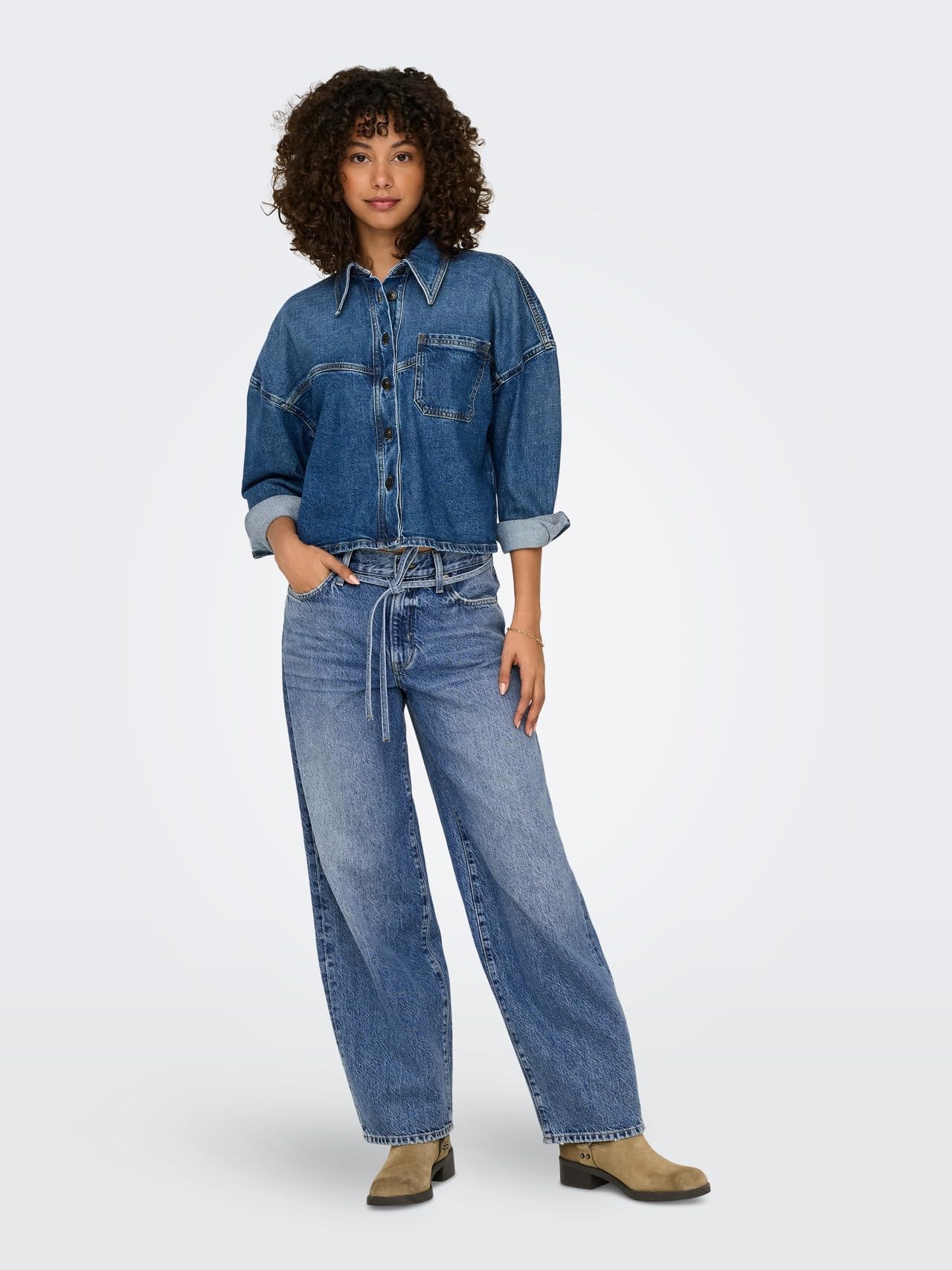 ONLY Straight Fit Jeans ONLGIANNA Mid Waist Balloon Fit Jeans