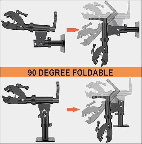 Miniatura 5 de CHEPARK Soporte de reparación de bicicletas (máximo 88 libras) - Soporte de trabajo para bicicleta de bancomontaje en pared - Soporte de reparación