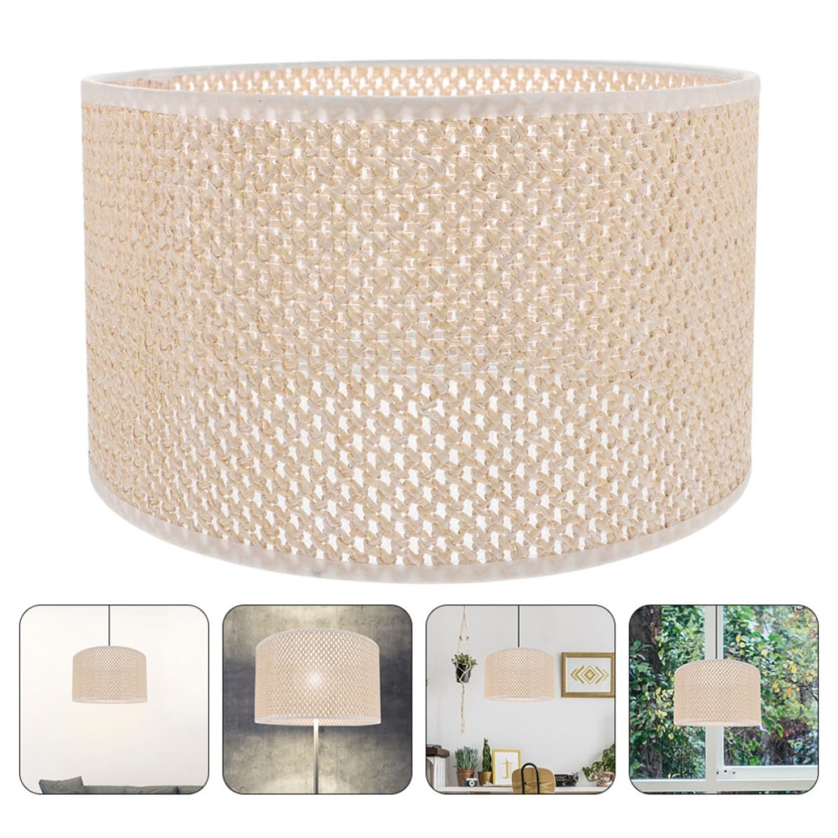 Gewebter Lampenschirm E27 Modern Elegant für Tischlampen