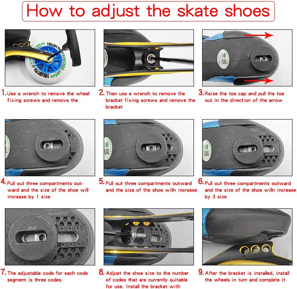 Adjustable Speed Skates for Kids,Speed Inline Skates Girls and for Boys, Outdoor & Indoor Inline Skates for Children ; Professional Speed Inline Skates for Kids.