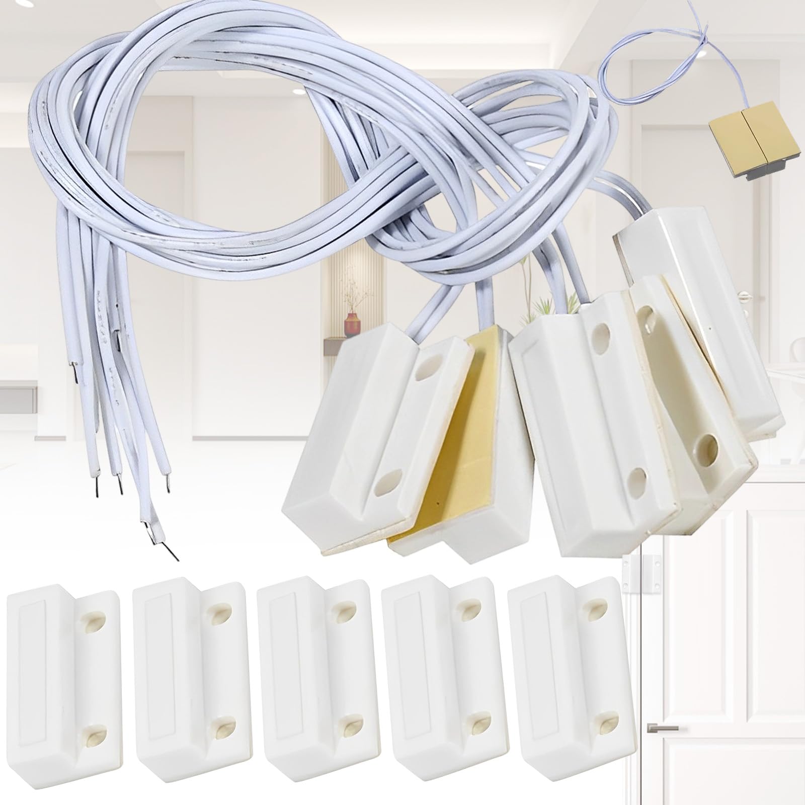 Mount Window Sensor Window Security Sensor Wire Benaton 5 Door Window Sensors, Mc 38 ABS