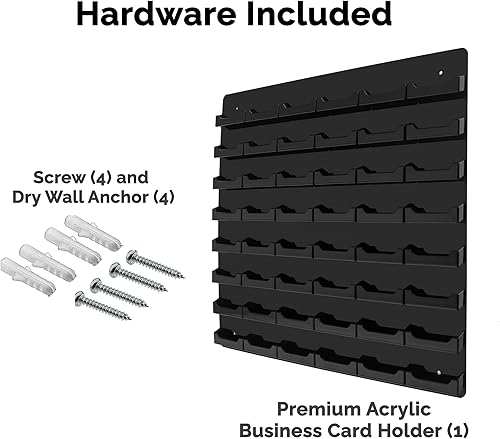 Miniatura 60 de Marketing Holders Tarjetero de pared con accesorios para colgar para tarjetas de regalo o citas de 3.5 x 2 pulgadas, oficinas corporativas dentales