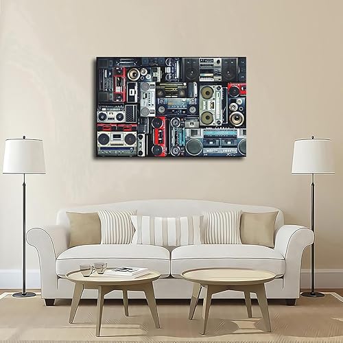 Miniatura 4 de E18 Retro 80s Radio Poster Canvas Print Poster, Canvas Wall Art Painting Print Suitable For Home Hallway Bedroom Living Room And Other Home Decor