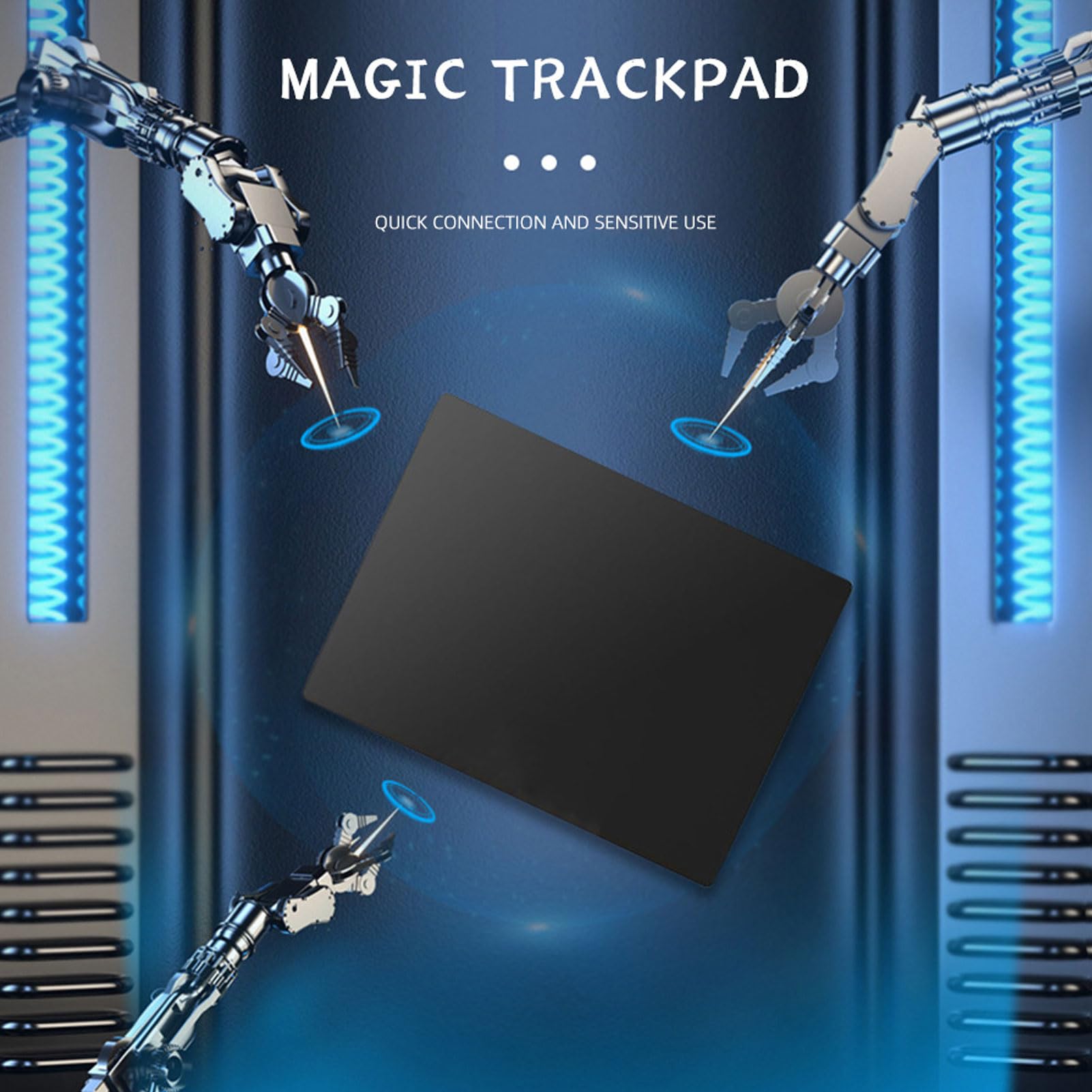 Trackpad Filaire USB, Grande Souris à pavé Tactile Portable Ultra Mince avec Multi-gestes, pour Ordinateur de Bureau et Ordinateur Portable (Black)