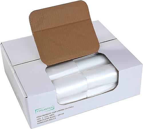 Miniatura 1 de TYPLASTICS Bolsa para bolsas de basura  1000 bolsas de basura al por mayor en rollo perforado de 10 a 15 galones, 24 x 33 pulgadas