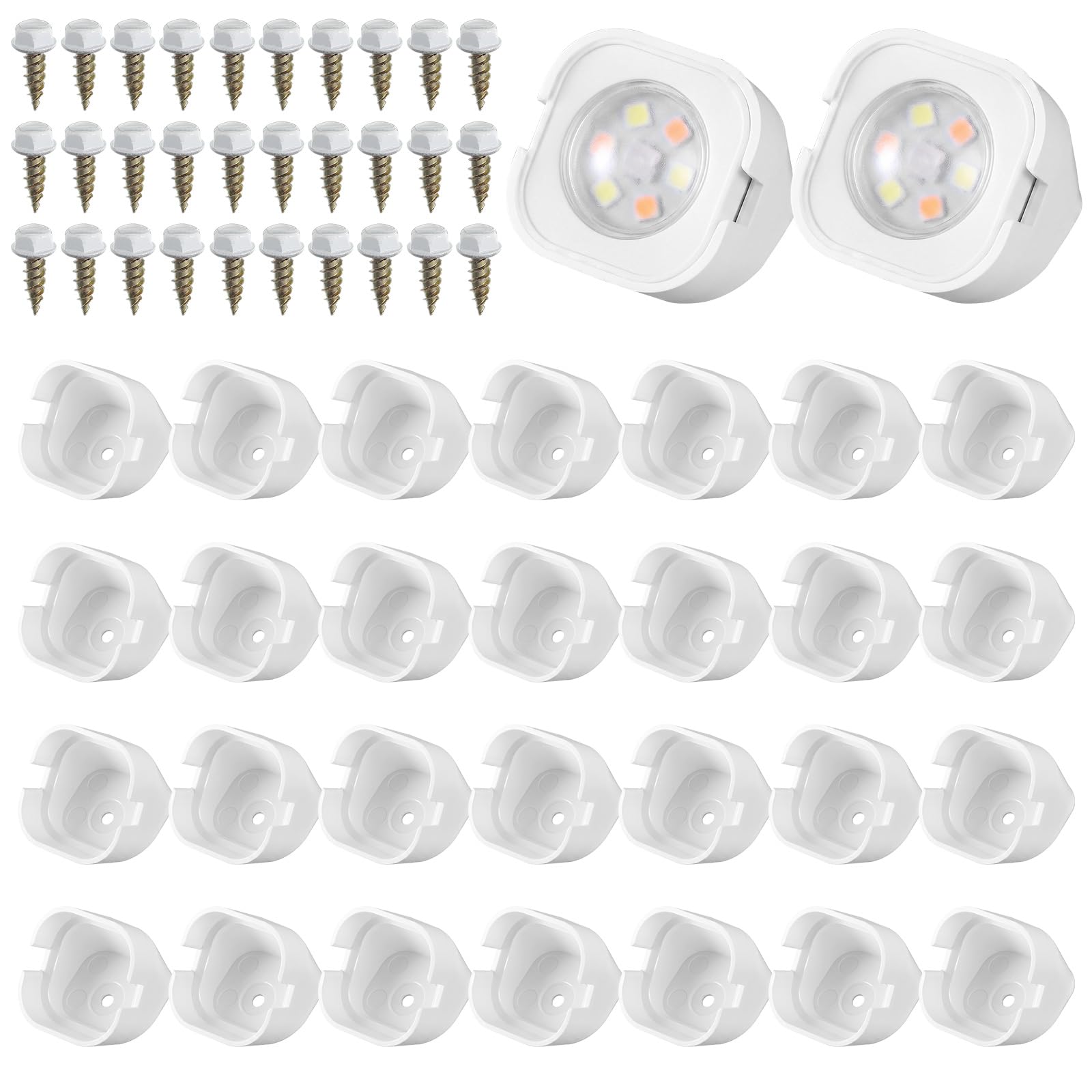 BreezeHug 60 Pcs 45°Angle Light Clips Compatible with Govee Pro H706 H806