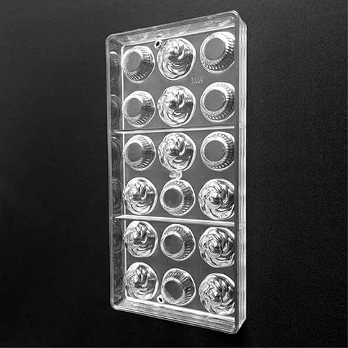 Miniatura 5 de Molde de policarbonato para chocolate, molde de caramelo de plástico duro transparente para hornear, herramientas de pastelería (19390)