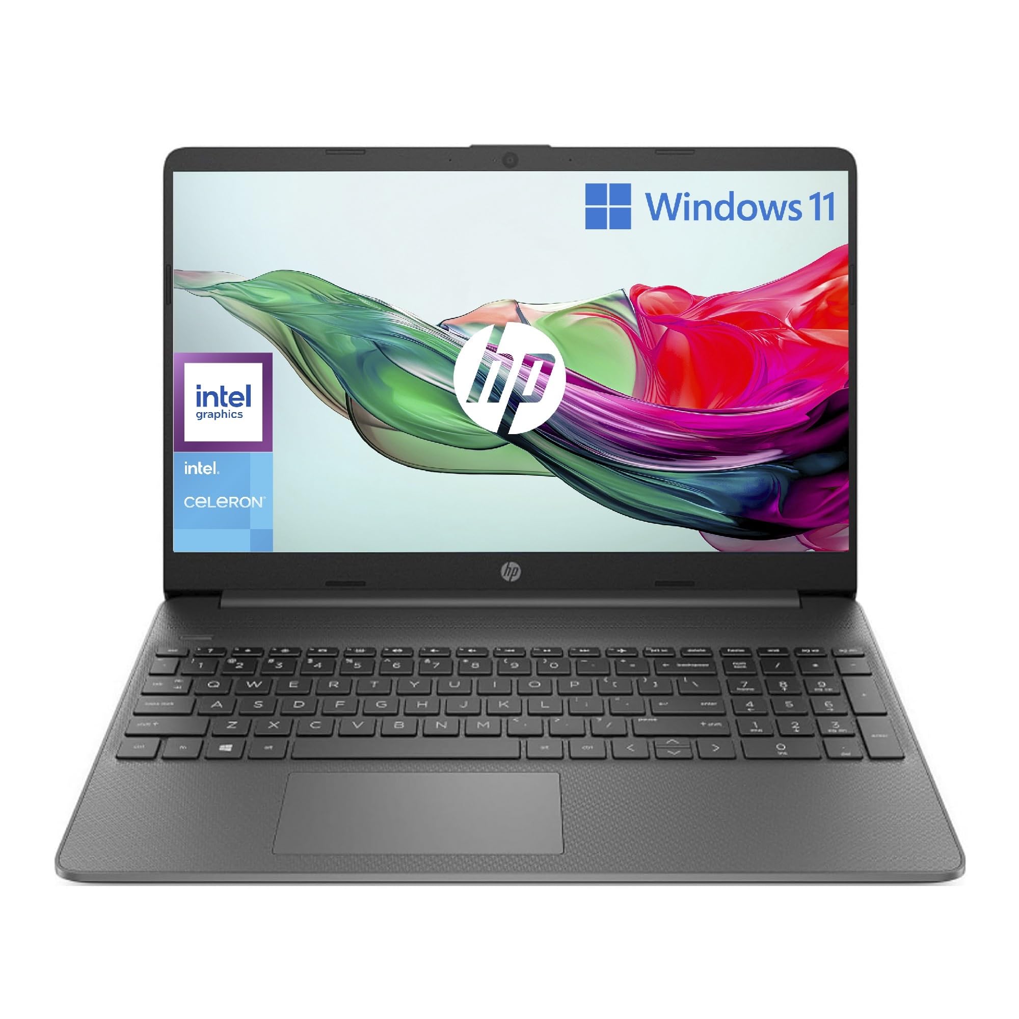 HP Laptop 15s-fq3006sl, Intel Celeron N4500, RAM 4 GB DDR, SSD 128 GB, Grafica Intel UHD, Display 15.6” FHD SVA, Webcam, Wi-Fi, Bluetooth 4.2, Windows 11 Modalità S, Microsoft 365 Incluso, Grigio