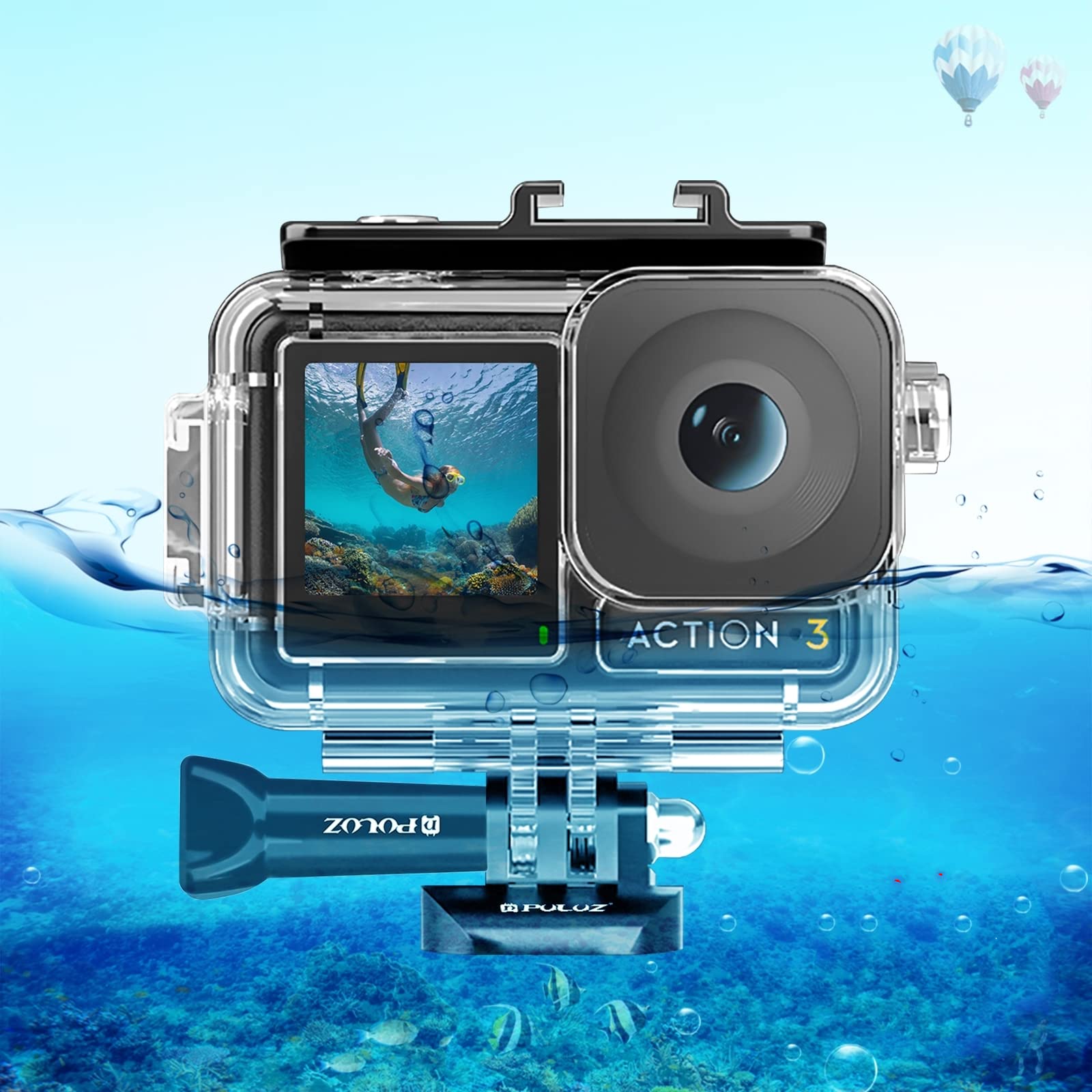 Amazon | PULUZ DJI Osmo Action 5 Pro / 4 / 3用防水ハウジング DJI 
