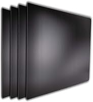 Vista 3 de Paquete de 4 alfombrillas negras extra grandes para tabla de cortar, HDPE certificado NSF para restaurantes, 24 x 18 pulgadas