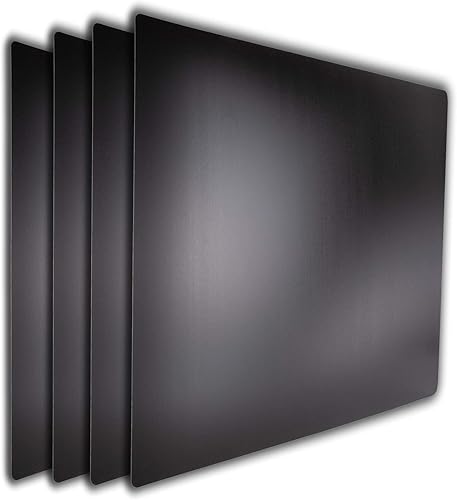 Miniatura 3 de Paquete de 4 alfombrillas negras extra grandes para tabla de cortar, HDPE certificado NSF para restaurantes, 24 x 18 pulgadas