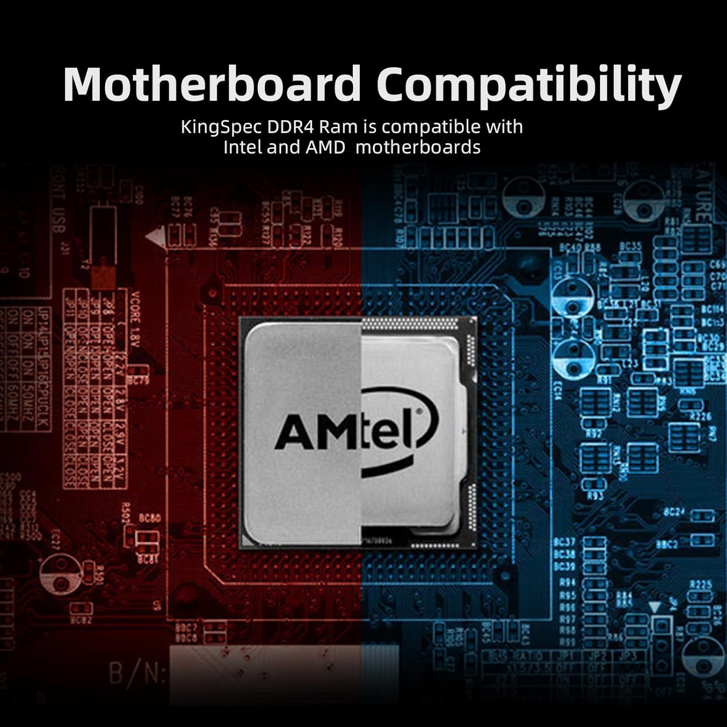 KingSpec 8 GB DDR4 RAM 3200 MHz für Desktop – Plug-and-Play, Heim- und Bürogebrauch, Standardversion, 288-poliger DIMM CL18 1,35 V Computerspeicher, kompatibel mit den meisten Intel/AMD-PCs
