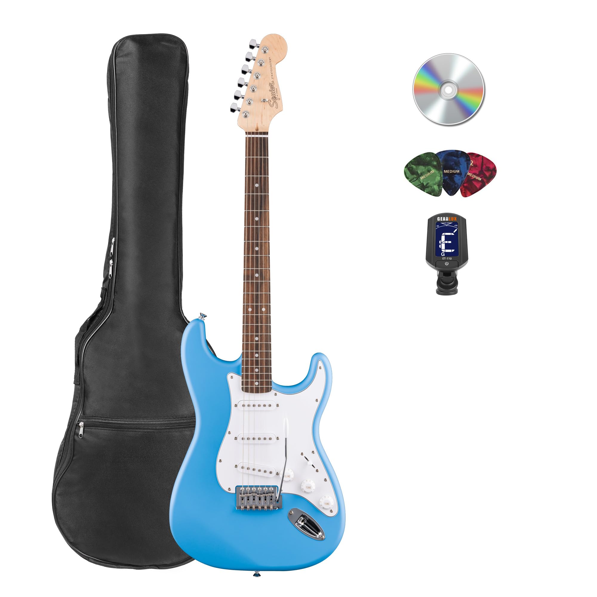 Amazon.com: Fender Squier Stratocaster - California Blue Bundle