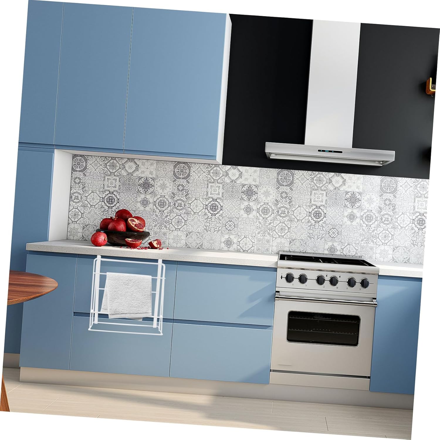 Zerodeko 2Pcs Double Layer Wrought Iron Cutting Board Mounted Kitchen Storage Organizer Punch Design Convenient Air Drying for Home