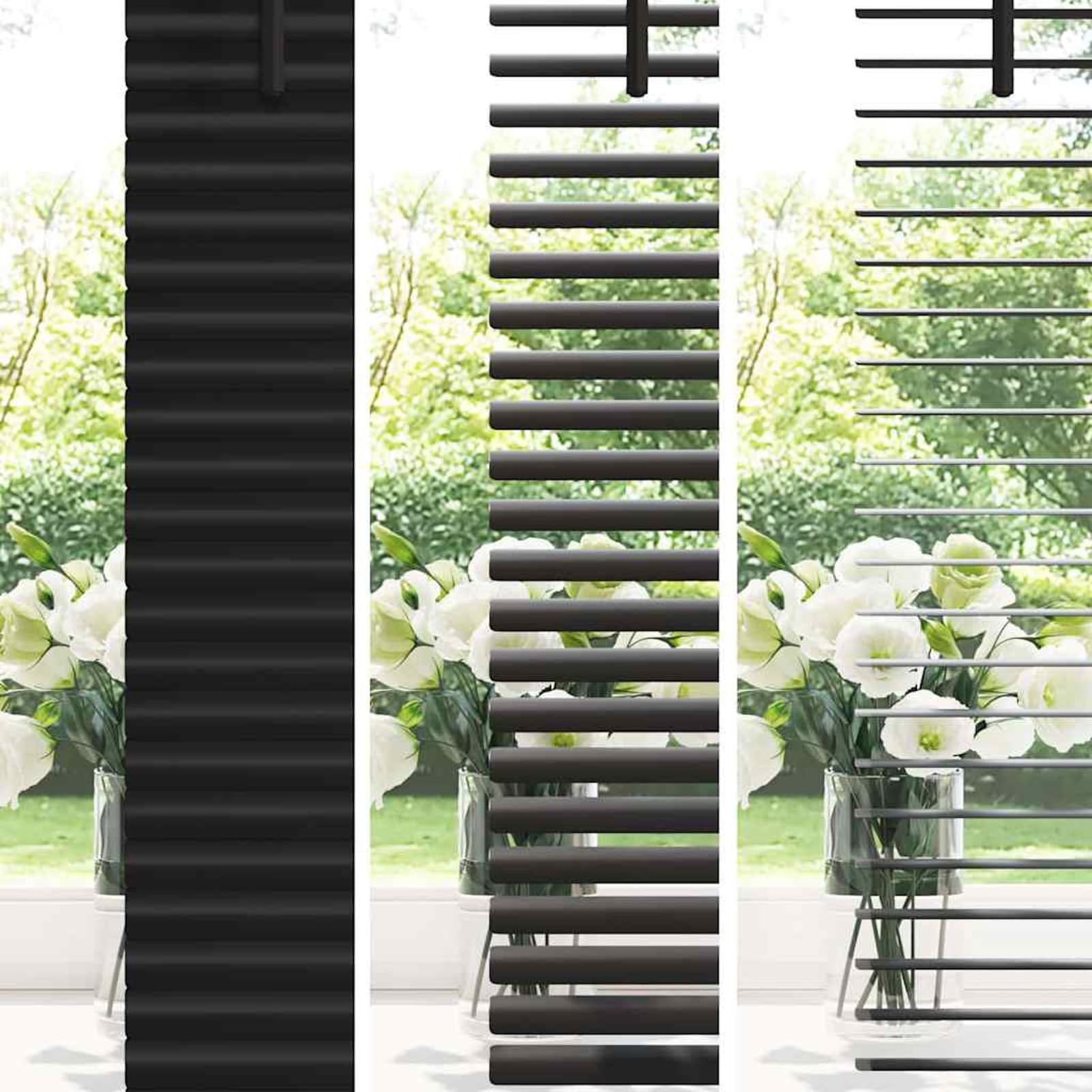 Gecheer Tenda per Finestra con Tende Altro Nero 160 x 175 cm AlluminioTende Moderne