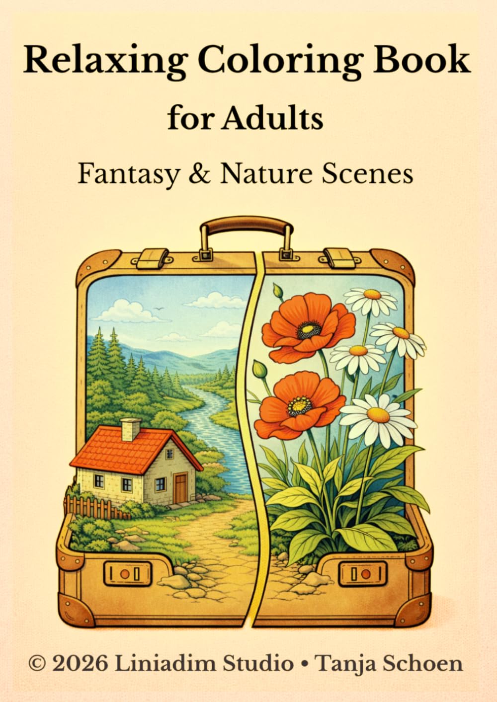 Stress Relief Coloring Book for Adults: Easy Coloring Pages with Fantasy & Nature Scenes for Relaxation and Mindfulness: Easy Coloring Pages with Fantasy & Nature Scenes for Relaxation and Mindfulness