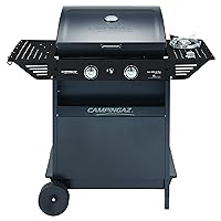 Campingaz Xpert 200 LS Plus Rocky Gas BBQ in Lava Stone, BBQ Cart with 2 Burners and 1 Lat Burner