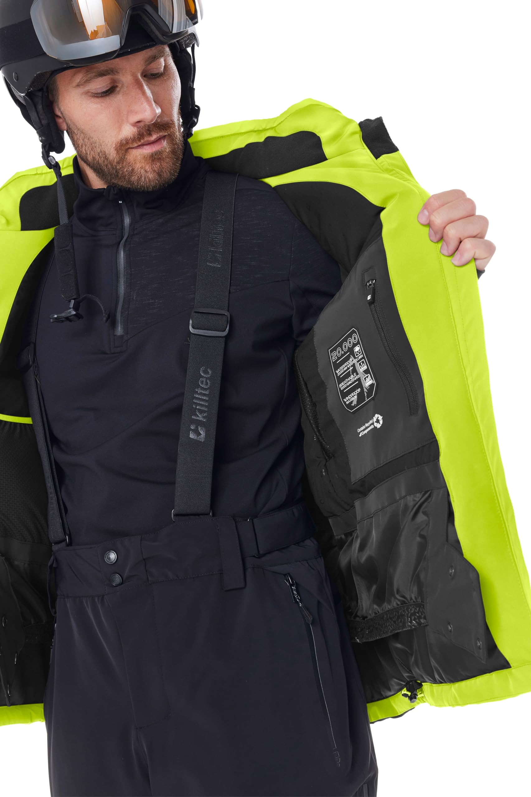 Killtec Herren Ksw 51 Mn Ski Jckt Skijacke/Funktionsjacke mit abzipbarer Kapuze, Schneefang und Unterarmventilation