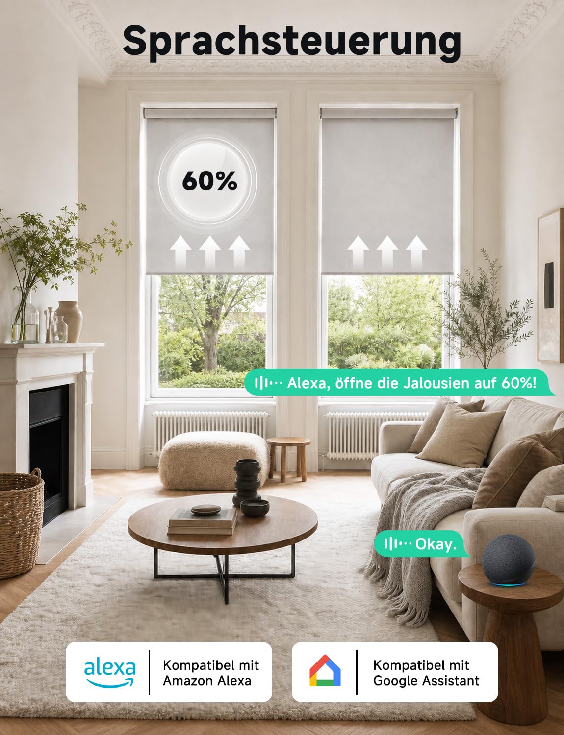 Maxcio WLAN Rolladenschalter für Smart Home mit Prozentfunktion