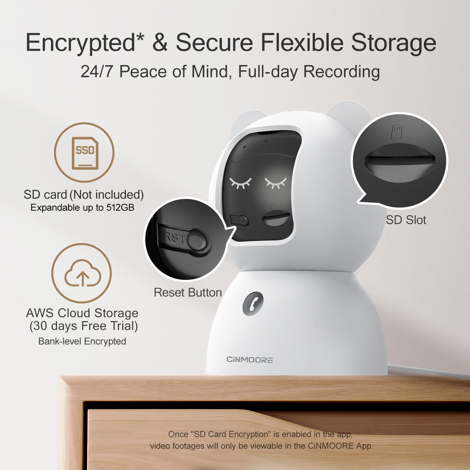 Telecamera di sicurezza 2.5K per interni, rilevazione di persone/animali domestici/piangi AI, telecamera per animali domestici/cani/gatti da 4 MP con app per telefono, telecamere WiFi Pan Tilt 2,4 GHz
