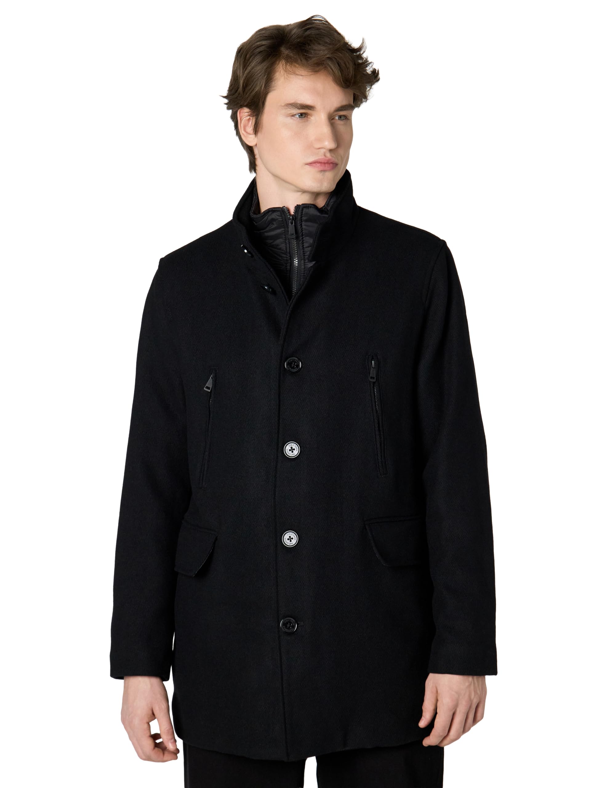 Cole Haan Wool Twill Topper