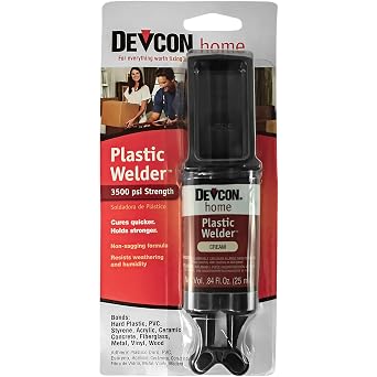 Devcon Home Plastic Welder Cream Colored Adhesive 1-OZ. Tube for Use On Hard Plastic, PVC, Styrene, Acrylic, Ceramic, Concrete, Fiberglass, Metal, Vinly, and Wood