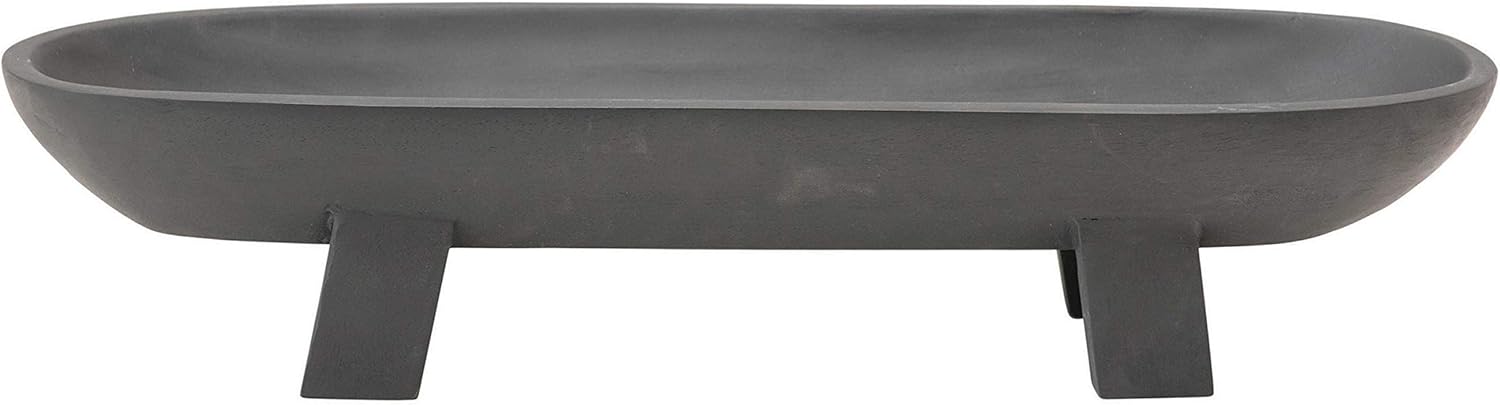 Bloomingville Mango Wood Footed, Black Tray (AH1719)