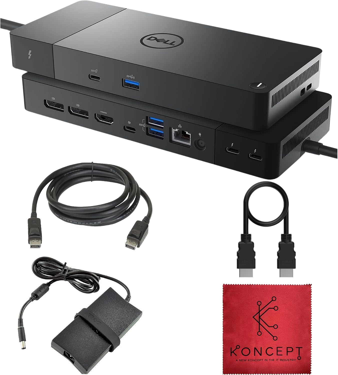 WD22TB4 Dell Thunderbolt 4 Dock, 40Gbps Docking Station USB-C USB-A | 13-Port Thunderbolt 4 Dock with 40Gbps Speed, 130W Power Delivery, 4K Multi-Monitor Support & Gigabit Ethernet