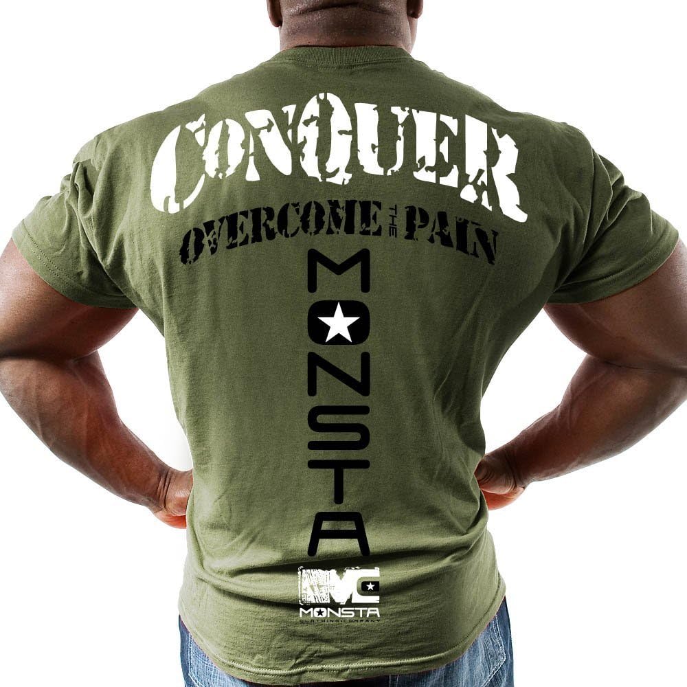 Monsta Clothing Co. Conquer Ultra Soft Mens T Shirt - Khaki