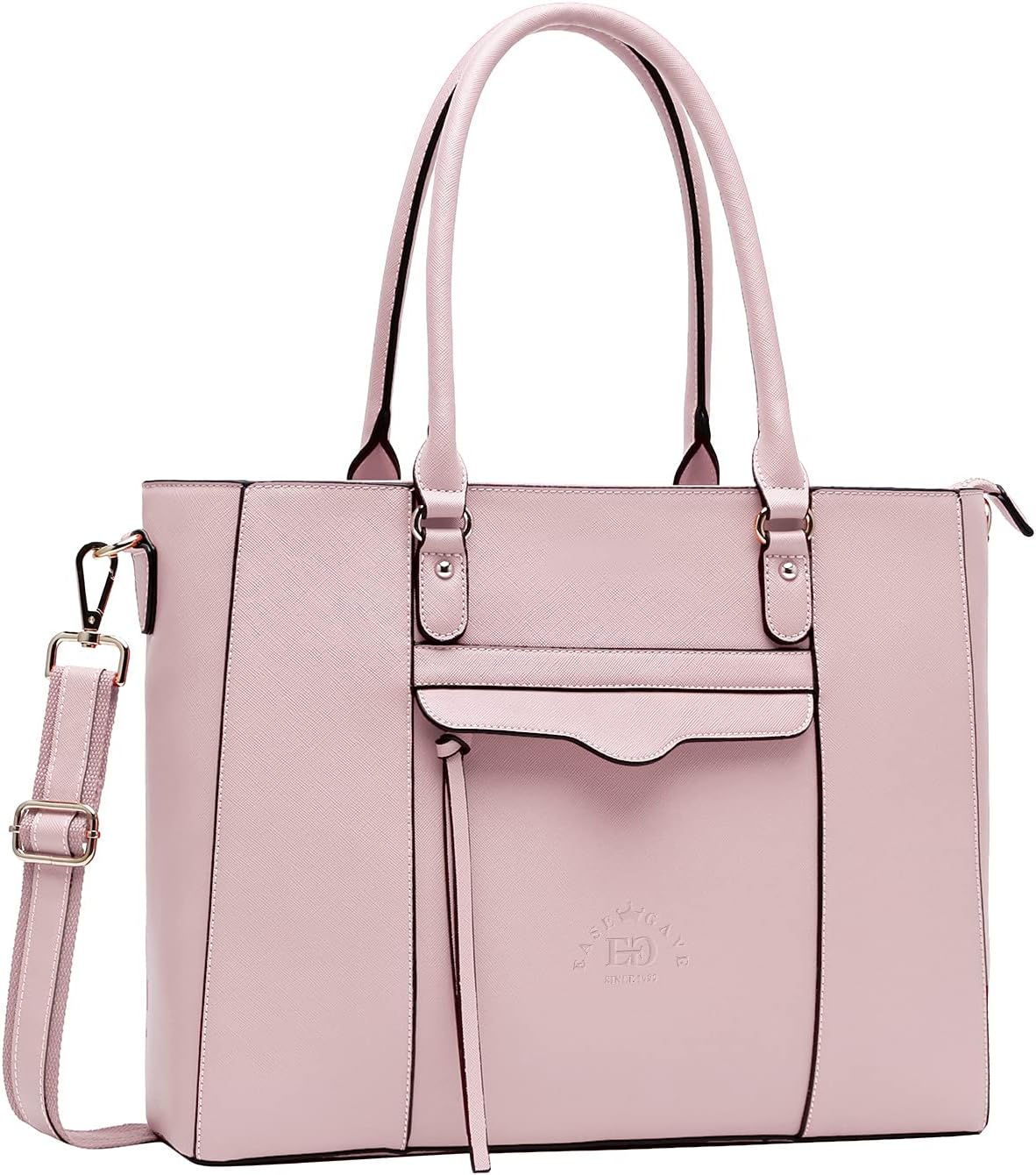 EaseGave Laptop Bag 15.6 Inch Women Business Laptop Tote (T-pink, X-Large), T-pink, XL