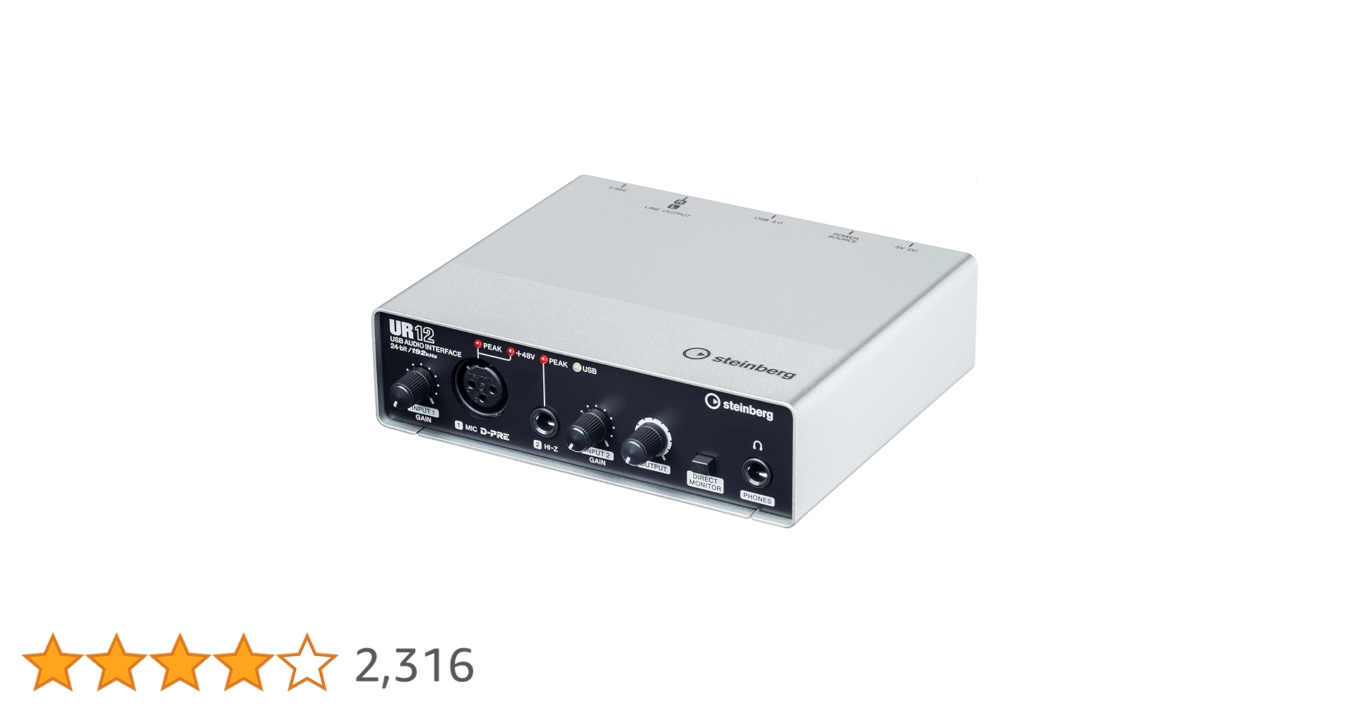 Amazon.co.jp: Steinberg UR12 USB 2.0 24-bit/192kHz Audio