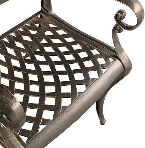 Miniatura 7 de Oakland Living Silla de comedor de aluminio al aire libre Rose,