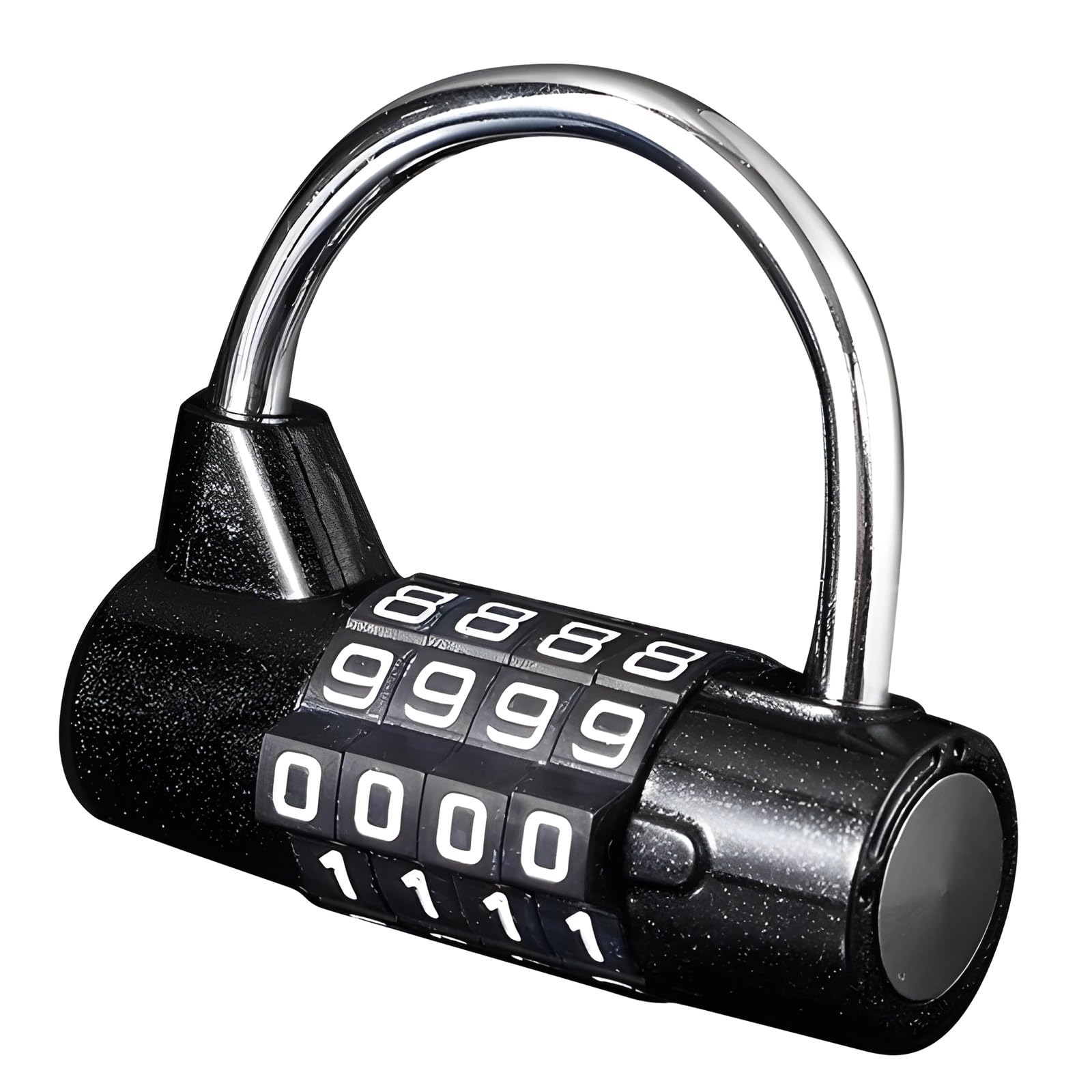 Combination Lock, Padlock, Locker Locks, Zinc Alloy, Rust-Resistant, for Securing Helmets, Bike Baskets, and Cabinet Doors(Black,Small)