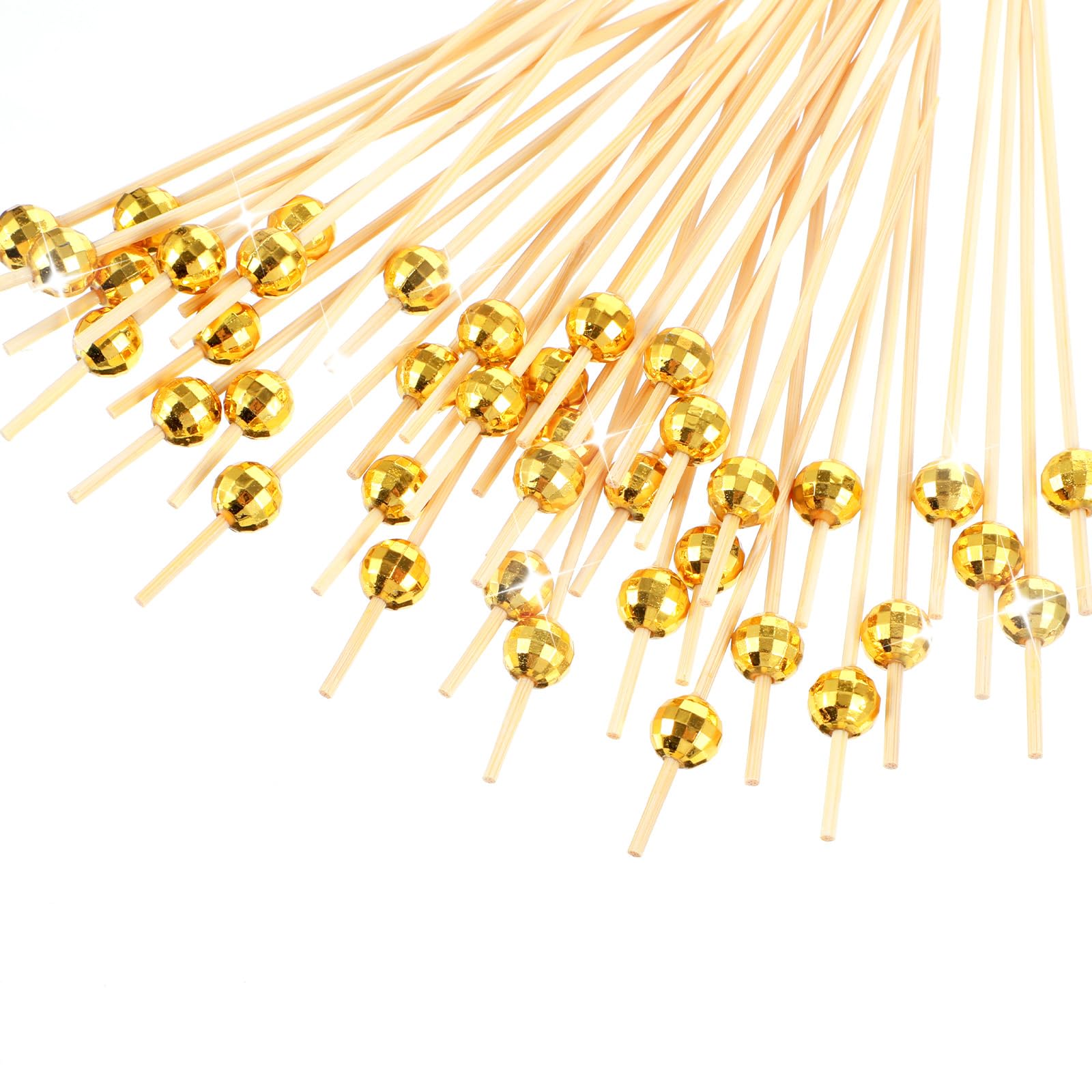 Mabor 100Pcs Disco Ball Toothpicks for Appetizers, Disco Ball Stirrers โ image 1