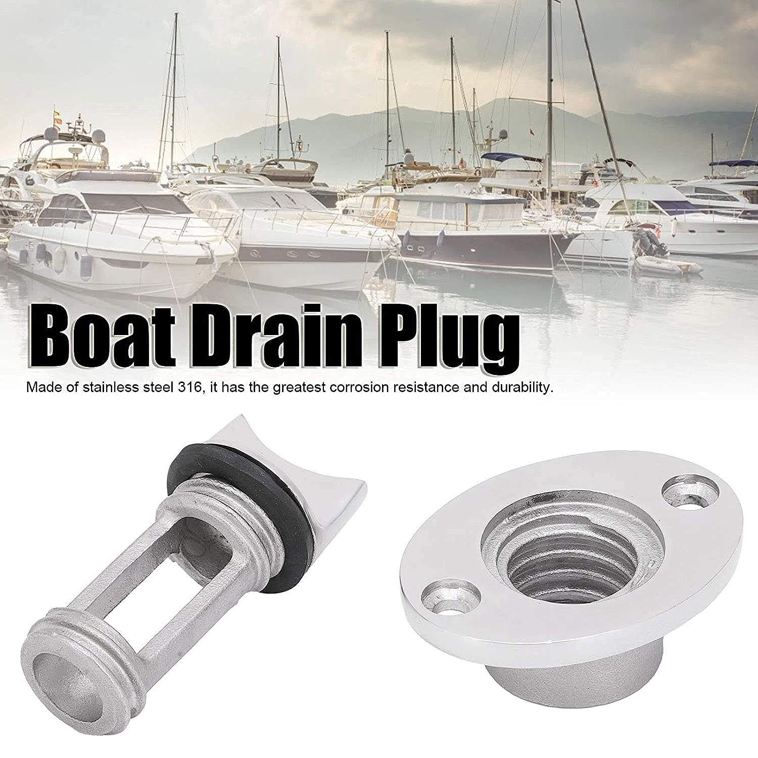 Bouchon De Vidange En Acier Inoxydable 316 Pour Bateau, Yacht - Remplacément étanche